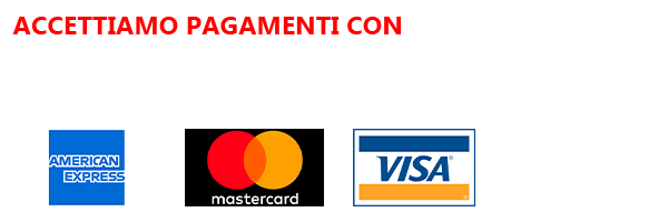 Accettiamo Pagamenti con Bancomat e carte di credito